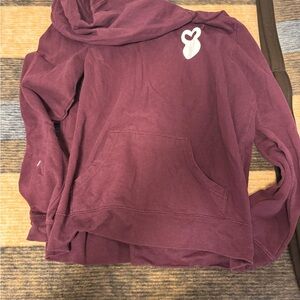 Belle & Bell maroon sz L VGUC hoodie “you had me at squats”